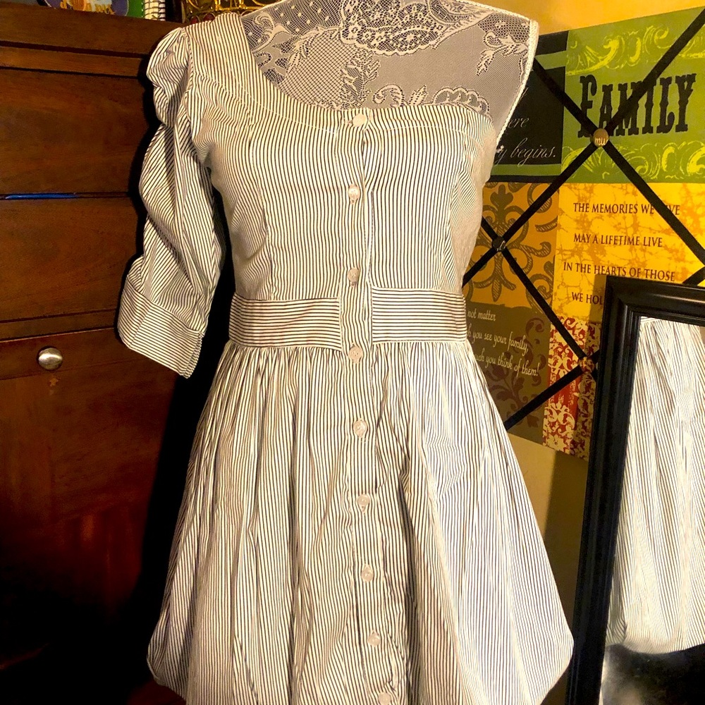 Ladies one shoulder shirt dress S